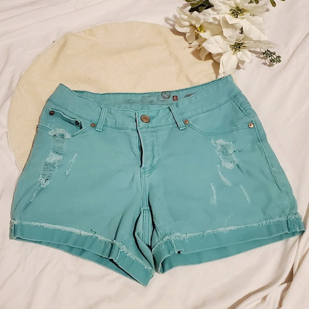 ☆ Turquoise Faded Glory Jean shorts